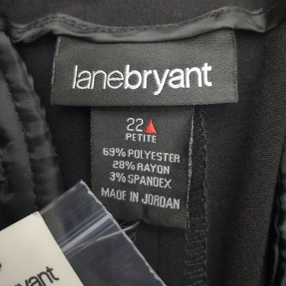 NWT Lane Bryant Ladies Size 22 Petite Black Wide Leg Right Fit Technology Pants - Picture 3 of 13